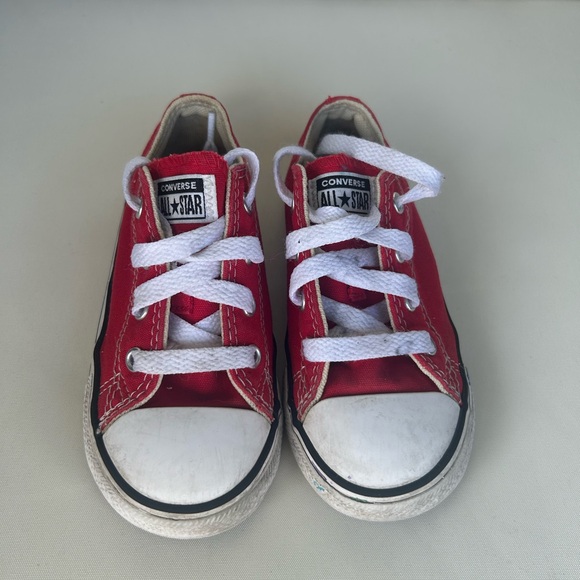 Converse Kids Red Sneakers - Picture 2 of 8